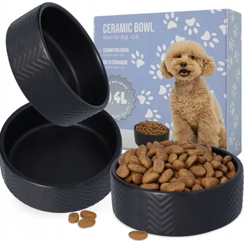Miska pro psa Keramická miska černá 0,4 l