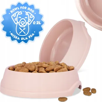 Miska pro psa Jedna plastová miska béžová 0,2 l