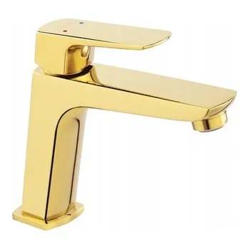 Vodovodní baterie Stojánková umyvadlová baterie Ferro VITTO VerdeLine zlatá