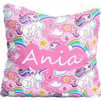 Polštář Dekorační povlak na polštář s jednorožcem + jméno 40x40 cm