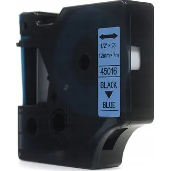 Pásek do tiskárny Páska JETWORLD DYMO D1 ČERNÁ NA MODRÉ 12MM