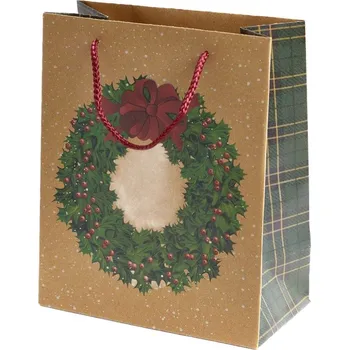 Dárková krabička Dárková taška | Cymka | Vánoční věnec | 14x27x33 | 874296