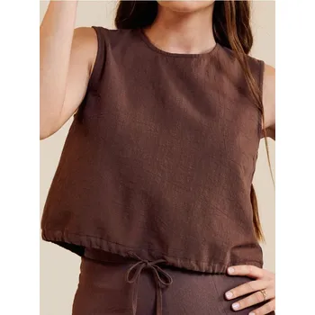 Sinsay - Halenka bez rukávů - tmavě hnědá - 919EN-89X - 919EN-89X-XXL