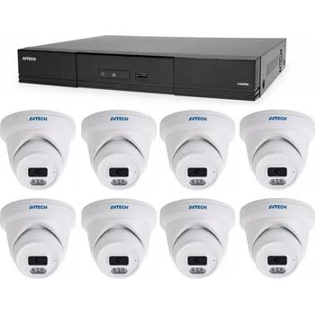 IP kamera AVTECH Kamerový set - 1× NVR AVH2109AX, 8× 5MPX IP Dome kamera DGM5206SVAT, 8× kabel UTP