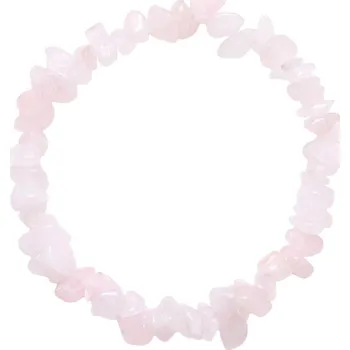 Náramek BEALIO Minerální náramek RŮŽENÍN sekaný růžová 17-21 cm