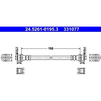Brzdová hadice Brzdová hadice ATE 24.5261-0195.3
