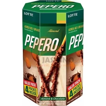 LOTTE PEPERO Mandle a čokoláda Multi pack 128g