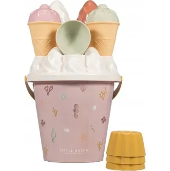 Hračka na písek Little Dutch: Kbelík na písek s motivem zmrzliny Pink Ocean Dreams