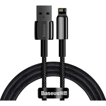 Datový kabel Zlatý kabel Baseus Tungsten USB na iP 2,4A 1 m (černý)