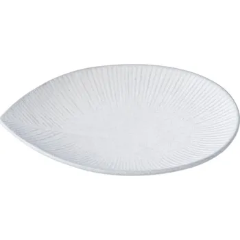Talíř Talíř na tapas SNOW LEAF 13 cm, bílá, keramika, MIJ