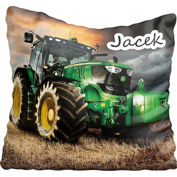 Polštář Povlak na polštář traktor John Deere + jméno 40x40 cm