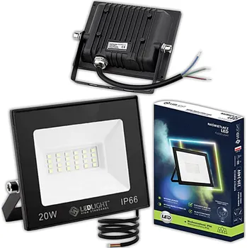 HALOGEN LED REFLEKTOR BÍLÝ STUDENÝ IP66 20W PREMIUM SMD DIODY