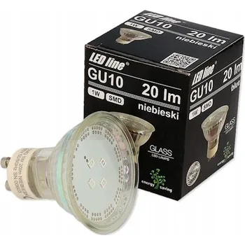 Žárovka LED žárovka GU10 1W 20lm Modrá LEDline Pro