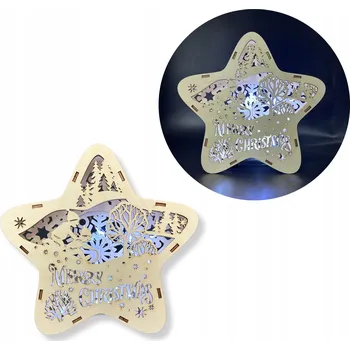 Vánoce Vánoční lampion Hvězda - Veselé Vánoce děti na saních