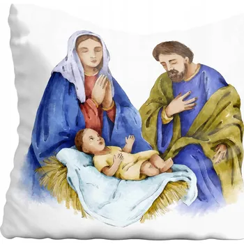Polštář Povlak na polštář s motivem betlému, jesliček 30x30 cm