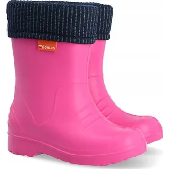 Dívčí obuv Velmi lehké holínky Demar DINO Zateplené, růžové, velikost 24/25 F