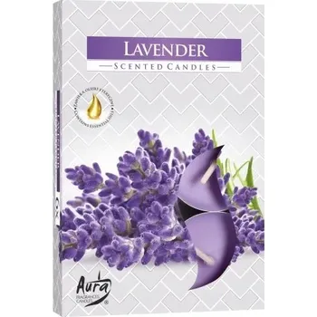Svíčka Parafínová vonná svíčka levandule AWGifts 6 ks