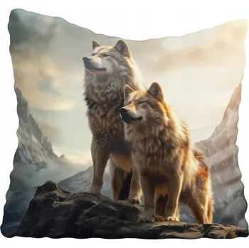 Povlak na polštářek Dekorační povlak na polštář s motivem vlka 35x35 cm