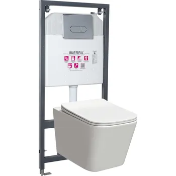 Klozet Kerra Tinos/Pacific Chrom WC závěsný komplet, TIN-PAC-CH