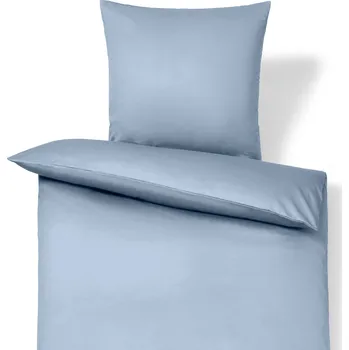 Povlečení 725944 - Tchibo - Povlečení z bavlněného saténu, světle modrá, standardní velikost