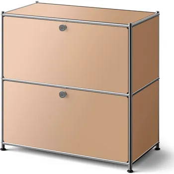 Komoda 719184 - Tchibo - Nízká kovová komoda »Cn3« s výklopnými dvířky - barva: hnědá