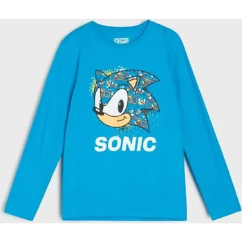 Chlapecká mikina Sinsay - Bavlněná košilka s potiskem Sonic the Hedgehog - mid blue - 632DY-52X - 632DY-52X-122