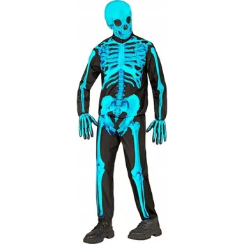 Karnevalový kostým Kostým Kostlivec Převlek Kostry Modrý Kostým pro Chlapce Velikost 140
