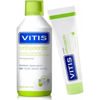Ústní voda VITIS ORTHODONTIC SET bezlepkové pasty a ústního výplachu