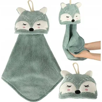 Malý ručník na ruce pro děti do školky 42x25 cm modrý liška