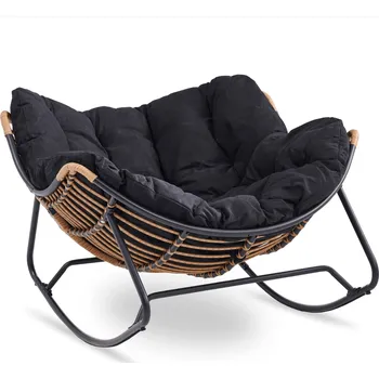 Houpací křeslo Elton 100 x 115 x 71 cm černé 