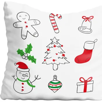 Polštář Povlak na polštář Vánoce 50x50 cm