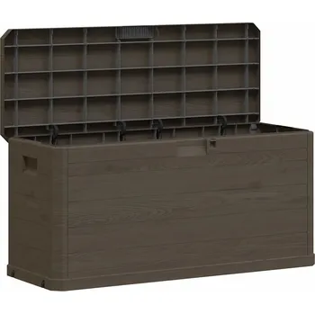 Úložný box Zahradní úložný box plast 280 l hnědý