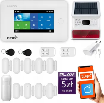 Zabezpečovací technika Bezdrátový alarm GSM + WiFi s aplikací TUYA, HUXGO HXA006