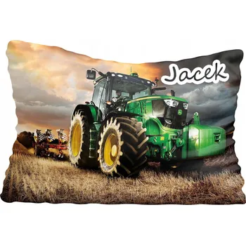 Povlak na polštářek Povlak na polštář traktor John Deere + jméno 40x60cm