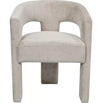 Křeslo Designové čalouněné jídelní křeslo Leith taupe