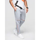 Pánské tepláky s kontrastním prošíváním - V1 - ESPIR Barva: Tmavě Šedá, Velikost: L