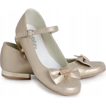 Chlapecké polobotky Společenské boty zlaté dívčí KBD-805 - 31