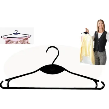 Věšák Šatní ramínko plastový Kroton černý