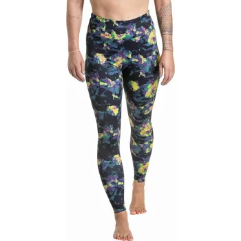 Dámské termoprádlo Dámské termo legíny Meatfly Jenna černá/žlutá XL