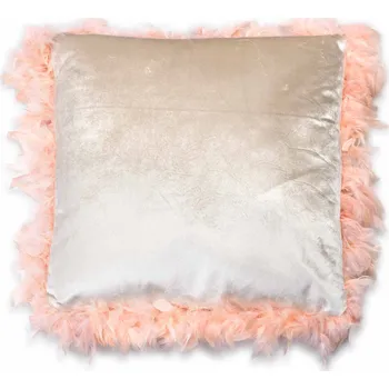 Polštář Polštář Loreta 44 cm béžový zdobený peřím