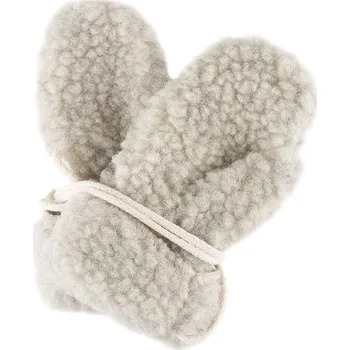 Rukavice Vlnka Dětské palčáky z ovčí vlny šedá velikost oblečení M