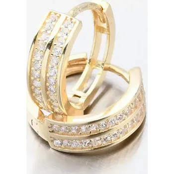 Náušnice Kroužky se zirkony - zlato 585 42-32762