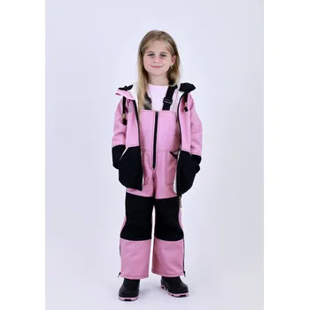 Chlapecké kalhoty Kocour Mourek Kalhoty zimní s laclem z beránka růžovo/černé Velikost 122