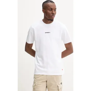 Oblečení a móda Bavlněné tričko Superdry M1012131A.U4Y bílá 00X, vel. XL