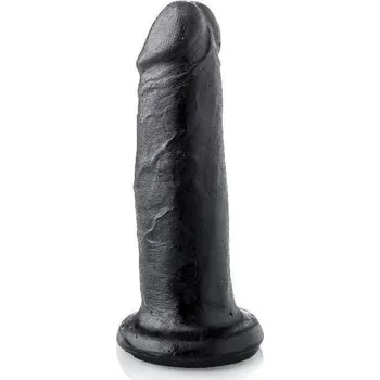 HardToys Neil, černé vinylové dildo 16 x 4,5 cm