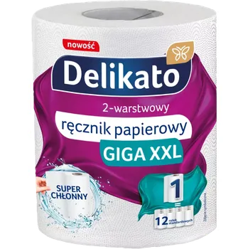 Utěrka Delikato REC500 Giga XXL 2V papírové utěrky bílé 500 listů