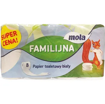 Toaletní papíry Mola FAMILIJNA 2V toaletní papír bílý 8 ks
