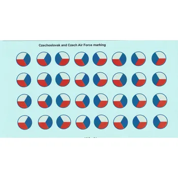 Plastikový model 1:48 Československé výsostné znaky s modrým lemem