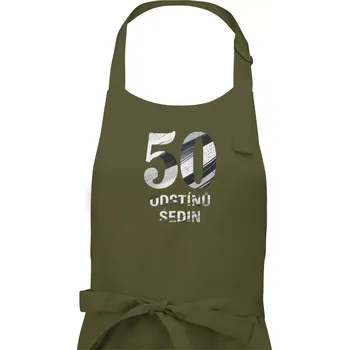 Kuchyňská zástěra 50 ODSTÍNŮ ŠEDIN - Pánská zástěra na vaření - Univerzální velikost ( Khaki )