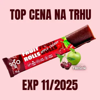 Cukrovinka OGO Ovocná trubička jablko - třešeň 15 g EXP 11/2025